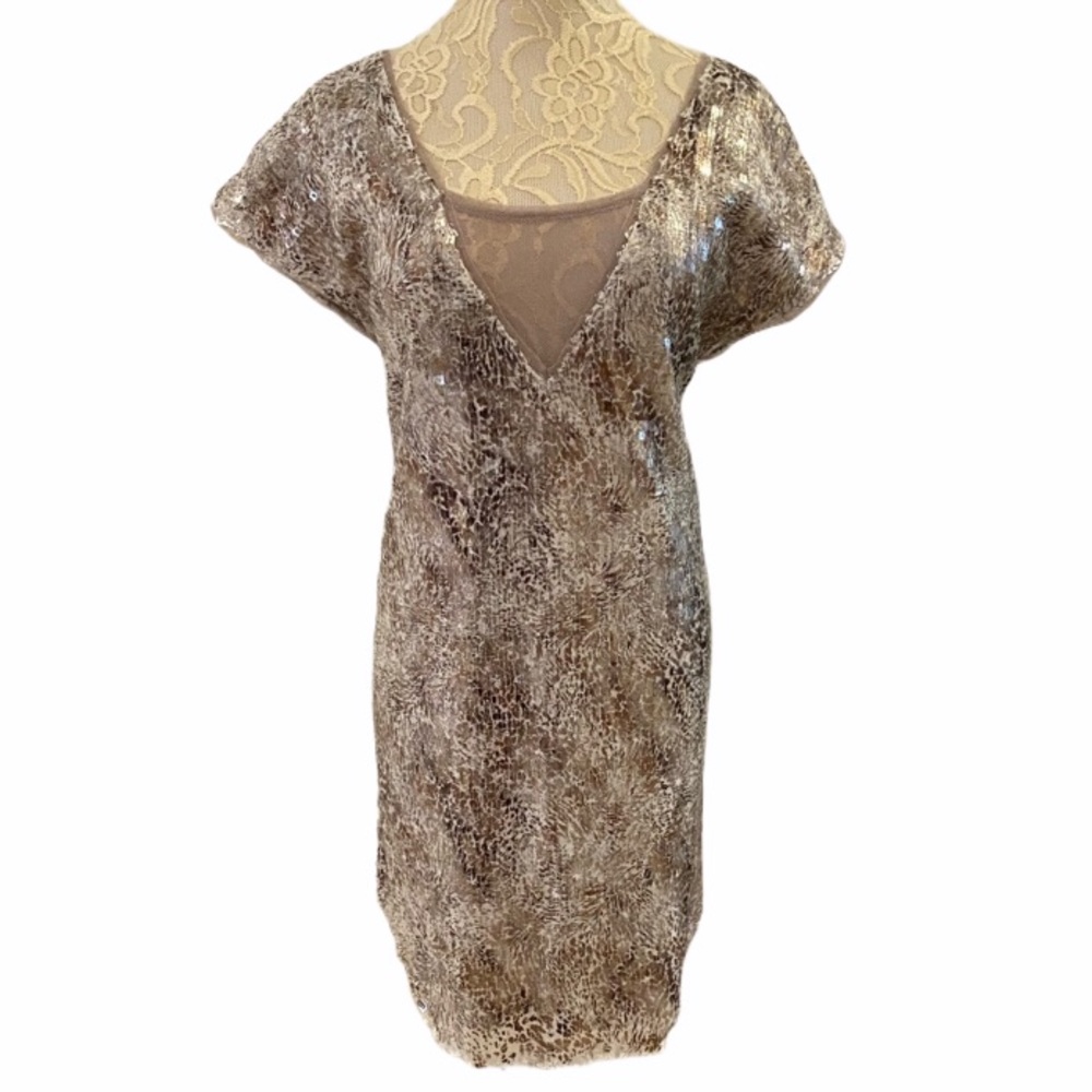 Free People Shattered Glass Mesh Sheath Dress